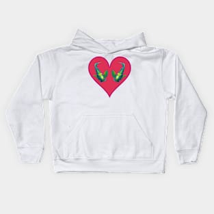 Angelfish twins abstract | Underwater heart design on white background | Kids Hoodie